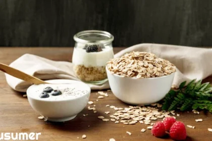 A bowl of cereal filled with ancient grains, berries, and nuts, showcasing a vibrant, nutrient-rich breakfast trend.