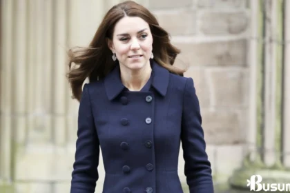 Portrait of Kate Middleton in elegant attire at Windsor Castle, exuding strength and renewed focus as she returns to royal duties.