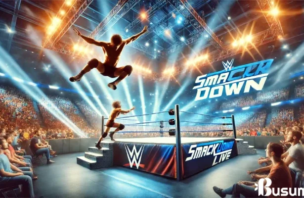 WWE SmackDown Episode 1491 in action, with wrestlers locked in a dynamic, high-energy match capturing fierce rivalries and intense moments.